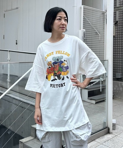 「Candy Stripper」 Tシャツワンピース FREE オフホワイト レディース_画像9