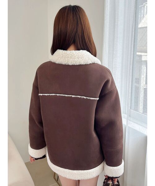 dazzlin ボアコート dazzlin（ダズリン） ムートンコート ボアコート 2WAYスタンドムートン