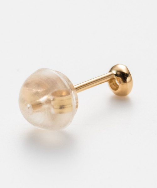 ピアス 入学式 「K18」ベーシック一粒ダイヤモンドピアス/金属アレルギー対応「動画あり」 レディース メンズの画像