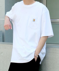 tシャツ 「carhartt」カーハート Workwear 1/2-Sleeve T-Shirts ビッグシルエット ポケット半袖 ロゴ Tシャツ ト