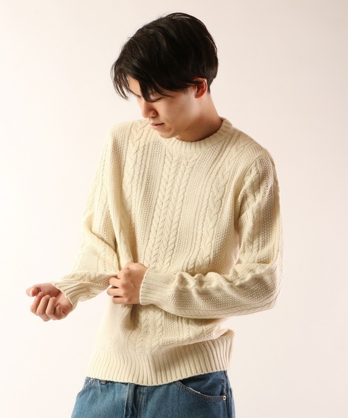 FUNALIVE（ファンアライブ） セーター ニット 5GGケーブルクルーネック