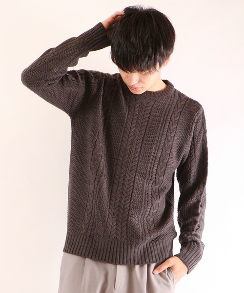 FUNALIVE（ファンアライブ） セーター ニット 5GGケーブルクルーネック