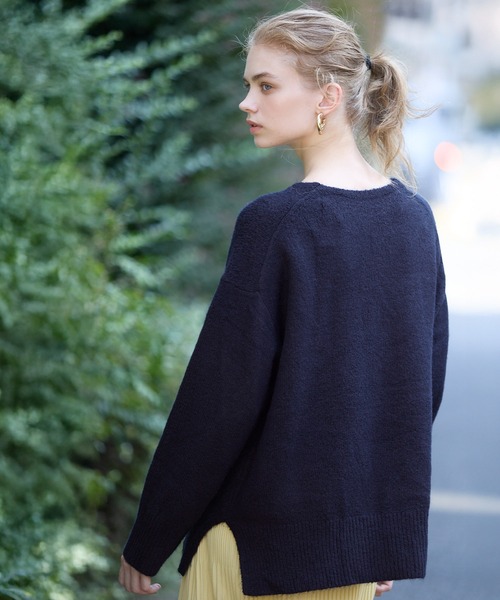 coca（コカ） ニット セーター ふあふあヤク風 Vネックニットトップス