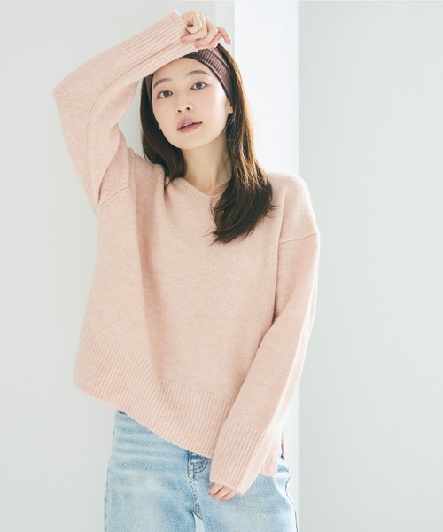 coca（コカ） ニット セーター ふあふあヤク風 Vネックニットトップス