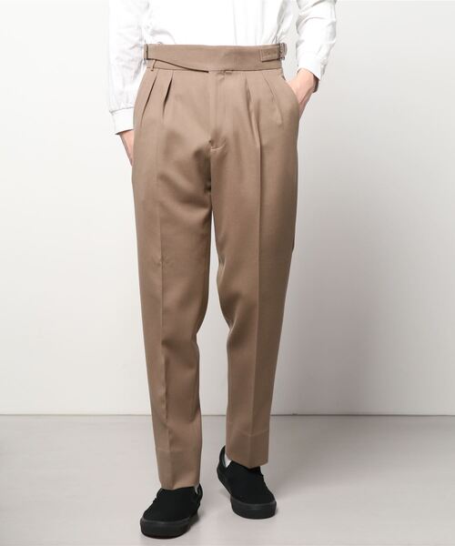 パンツ スラックス ESTNATION / ダブルフェイスウール 2プリーツグルカパンツ19,250円 パンツ スラックス ESTNATION / ダブルフェイスウール 2プリーツグルカパンツ19,250円