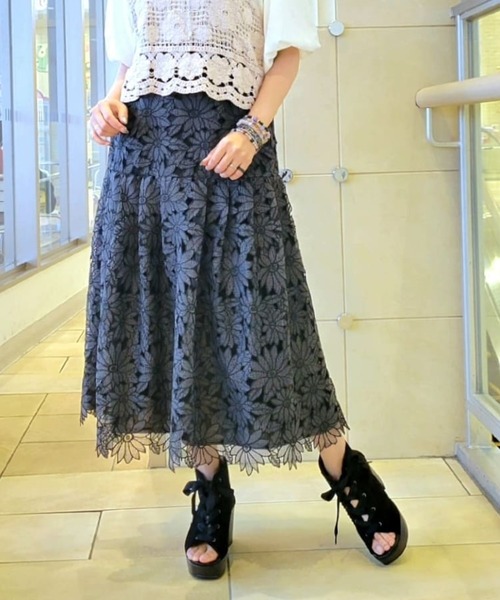 スカート フラワーレースロングスカート Zozotown Paypayモール店 通販 Paypayモール