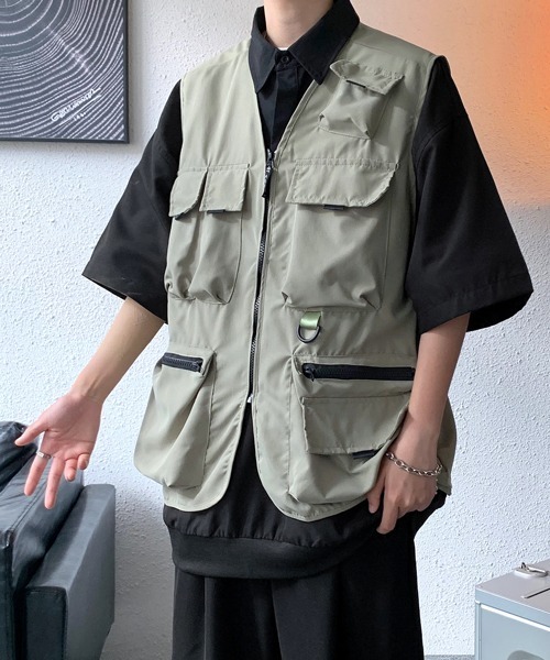 ヘロンプレストン FIRE VEST 未使用タグ付き　中綿ベスト ベスト ジレ 「FVLMEN」6pocket zip big vest/6ポケット ジップ