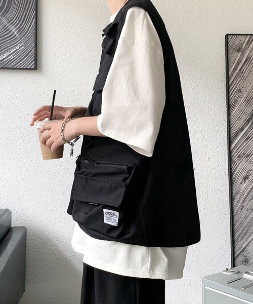 ベスト ジレ big pockets vest レディース ベスト ジレ 「FVLMEN」6pocket zip big vest/6ポケット ジップ