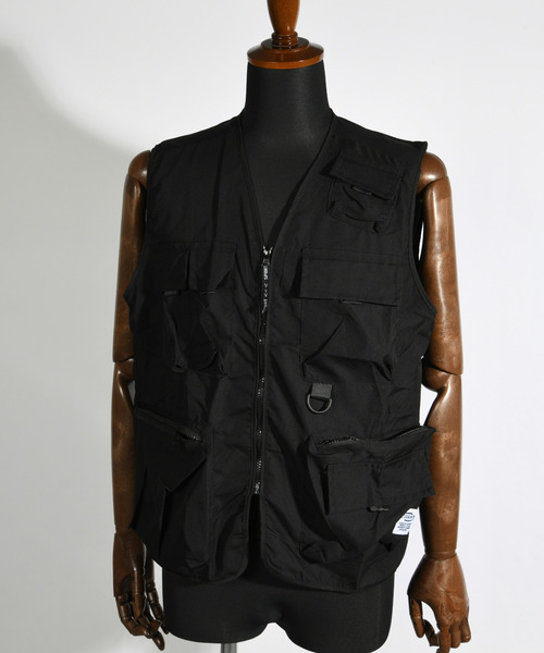 ベスト ジレ 「FVLMEN」6pocket zip big vest/6ポケット ジップ