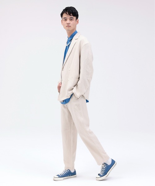 ARCH & LINE パンツ リネン混 イージーパンツ LINEN/RAYON EASY