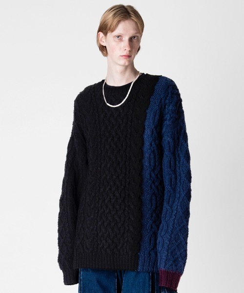 FORSOMEONE セーター ニット CB ARAN KNIT 2.0 メンズ : ZOZOTOWN 