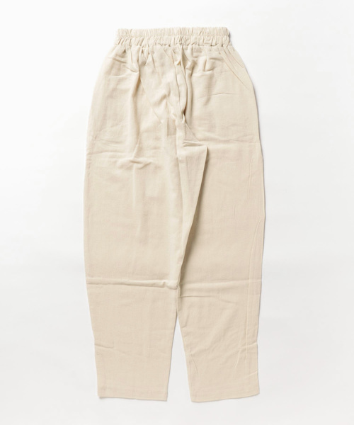 安い パンツ メンズ レディース 綿麻ワイドテーパードパンツ パンツ