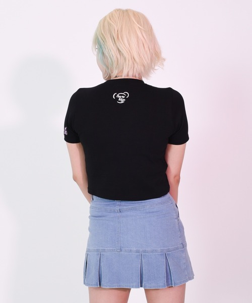 tシャツ 「TRAVAS TOKYO/トラバス トーキョー」Cropped knit Tee/クロップド丈ニットTシャツ レディース TRAVAS TOKYO tシャツ 「TRAVAS TOKYO/トラバス トーキョー