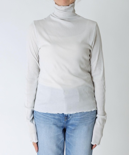 tシャツ コットンシアーテレコインナータートル レディース Jines tシャツ コットンシアーテレコインナータートル