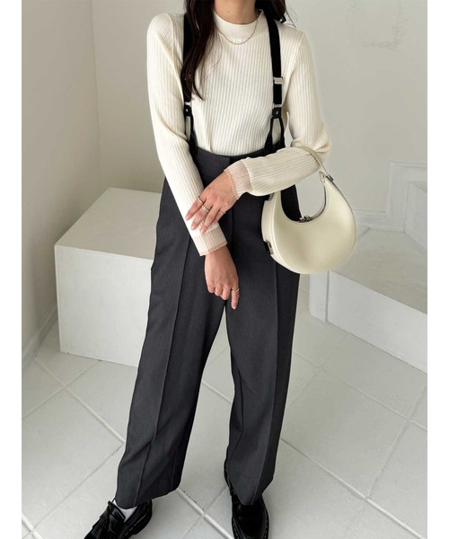 GeeRA（ジーラ） ニット セーター 袖口シアーハイネックリブニット