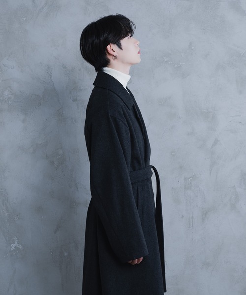 ▼極美品✨セオリー【P】メルトンウール ROUNDED COAT ラウンドコート AROUND FLAVA コート ジャケット wool oversized gown coat