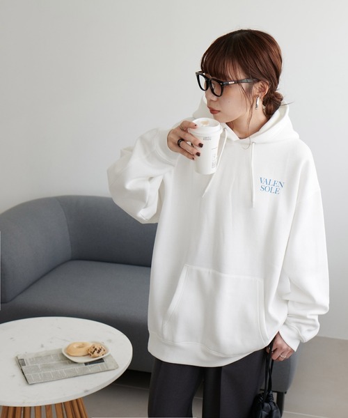 トレーナー スウェット 「ユニセックス/WEB限定」ヴァレンソールビッグフードスウェット レディース メンズ Discoat トレーナー スウェット 「ユニセックス/WEB限定