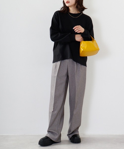 Anna Nicola tシャツ 異素材切替プルオーバー レディース