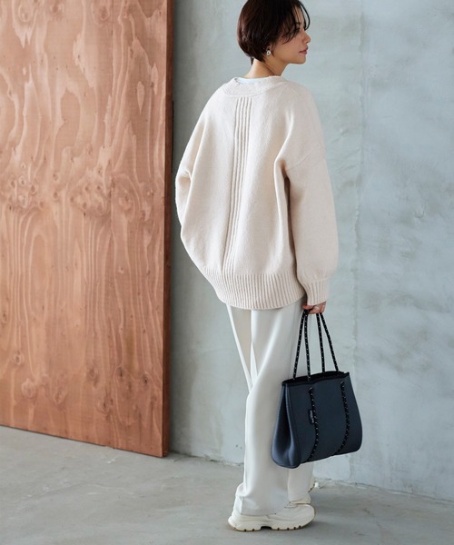 RUIRUE BOUTIQUE ニット セーター 洗える ｜Vネックオーバー