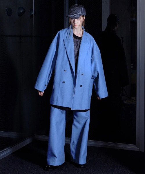 UNCHANGED DENIM Tuck Wide Pants セットアップ VOAAOV / UNCHANGED DENIM Tuck Wide Pants / NAVY - LAD