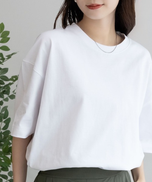 tシャツ ルレックススクリプトクルーネックショートスリーブTシャツ レディース GYMPHLEX tシャツ Gymphlex/ジムフレックス クルーネック