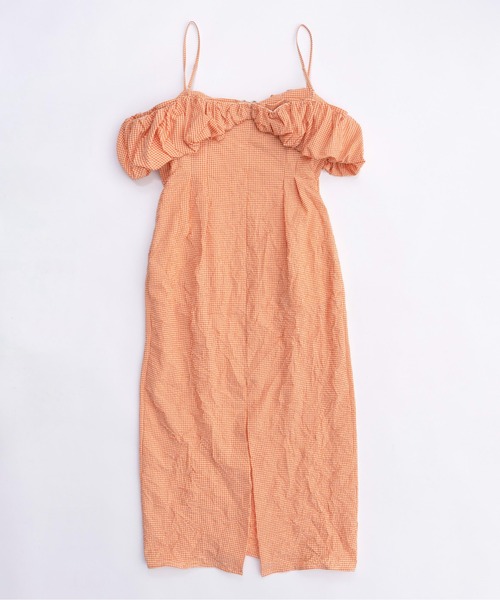 【MAISON SPECIAL/メゾンスペシャル】キャミワンピース　オレンジ MAISON SPECIAL ワンピース Washer Processing Camisole Dress
