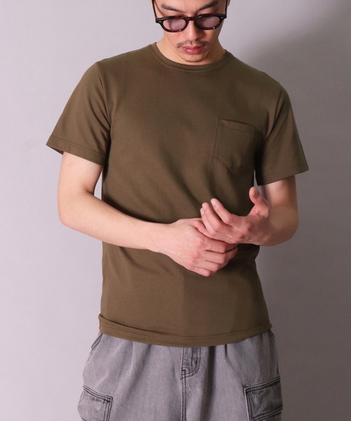 メンズ Tシャツ 胸ポケット 無地Tシャツ クルーネック a0886 楽天市場】吸汗速乾ドライTシャツ メンズ 半袖 無地 胸ポケット