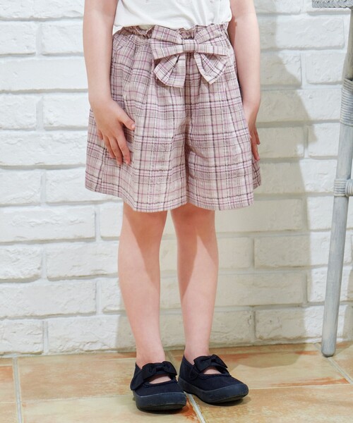 ANY（エニィ） パンツ チェック柄 ショート パンツ キッズ 子供服