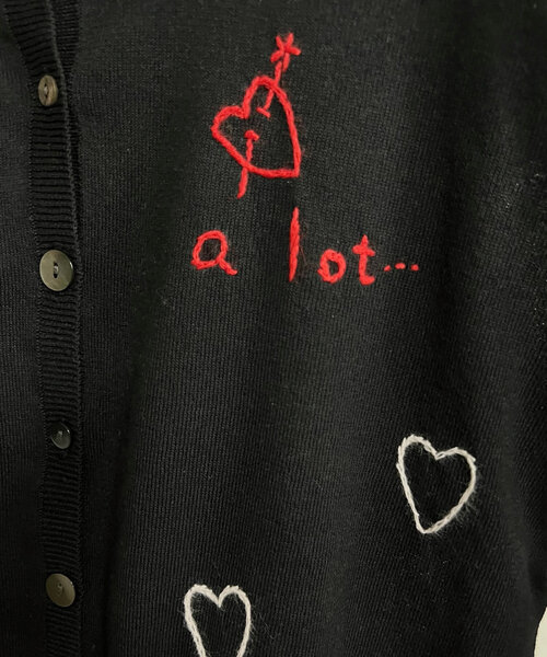 mystic カーディガン 「otona mystic」ハート刺繍カーディガン  