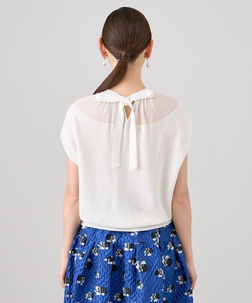 ANAYI（アナイ） ニット セーター バックリボンネックシアー プル