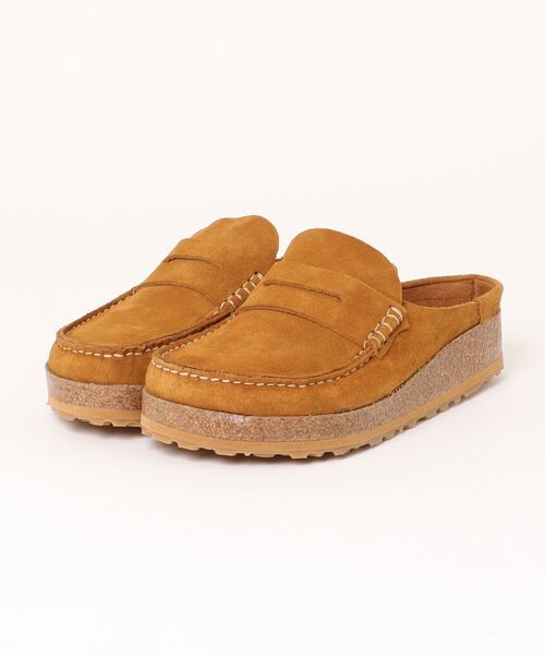 BIRKENSTOCKオレンジ スエード メンズサボサンダル BIRKENSTOCKオレンジ スエード メンズサボサンダル