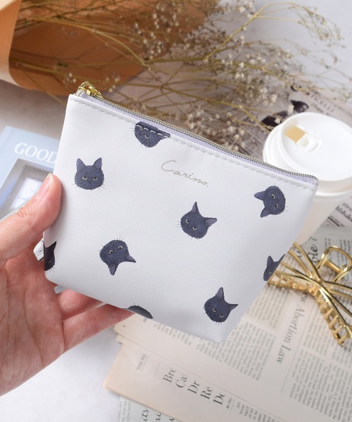 お買得　CHANEL キルティング　ねこ　クラッチ　バッグ　ポーチ　収納袋付 Flowering（フラワーリング） ポーチ 犬/猫/フラワー/さくらんぼ
