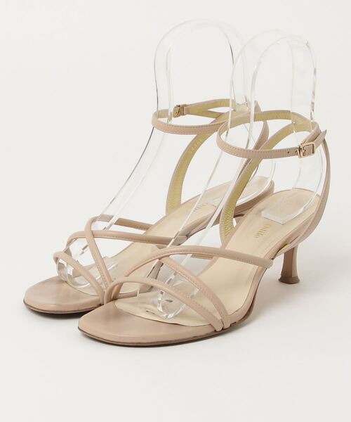 ODETTE E ODILE」 ヒールサンダル 24.5cm ベージュ レディース 