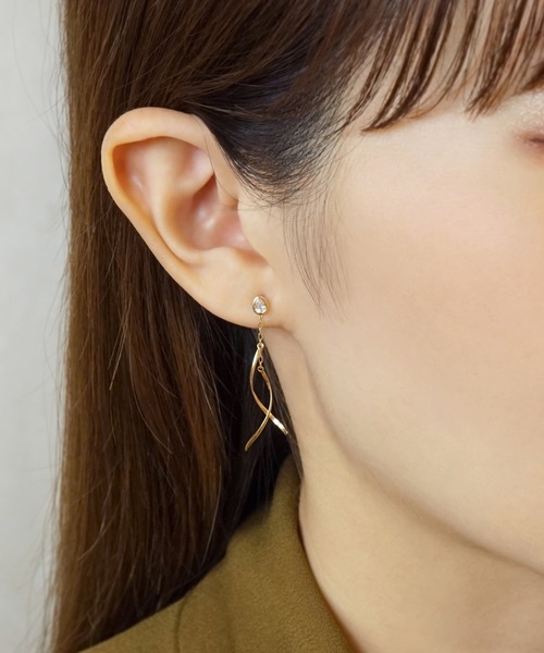 テイクアップ　[ セカンドピアス] K18ホワイトサファイヤピアス TAKE-UP ONLINE SHOP/テイクアップ公式オンラインショップ