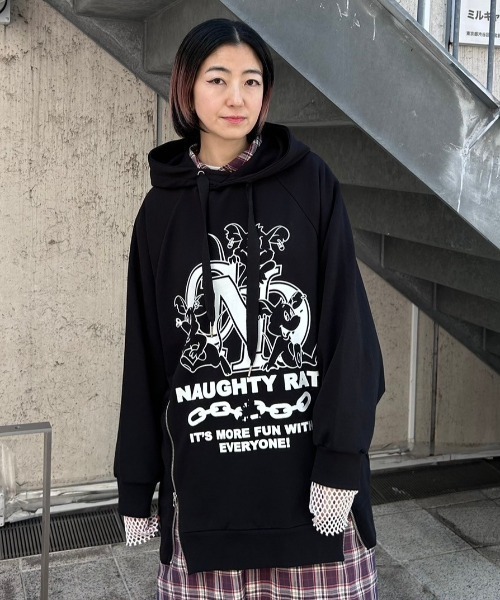 Candy Stripper パーカー NAUGHTY RAT ZIP フーディー Candy Stripper パーカー NAUGHTY RAT ZIP フーディー