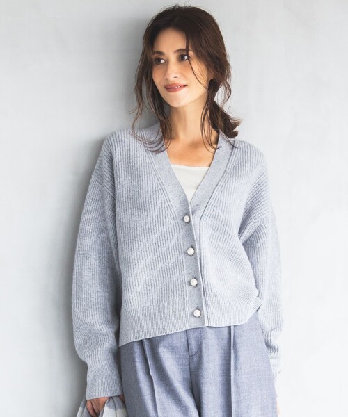 MUVEIL モヘヤ カーディガン 厚手 38 グレー ビジュー スパンコール CARDIGAN商品一覧 | MUVEIL Online Shop