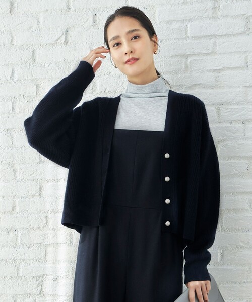自由区（ジユウク） カーディガン ウールカシミヤブレンドラメ