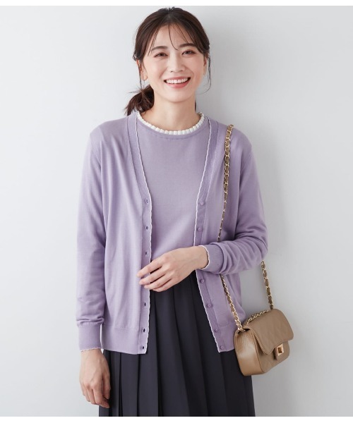 薄紫セーター　使用歴あり ADAMASTE（アダマスト）の「スーパーオーバーサイズVネックニット