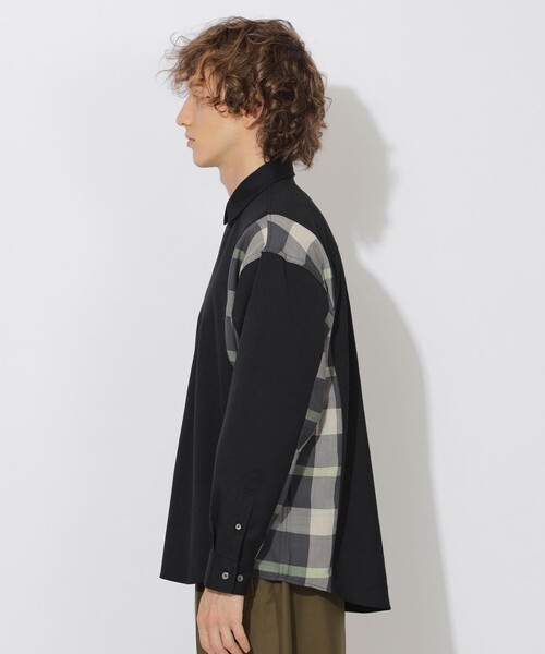 CB CRESTBRIDGE シャツ ドッキングチェックビッグシャツ メンズ