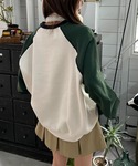 トレーナー スウェット リンガー配色スウェット...の詳細画像4