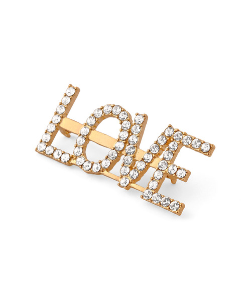 ANEMONE ブローチ ビジューメッセージブローチ「LOVE