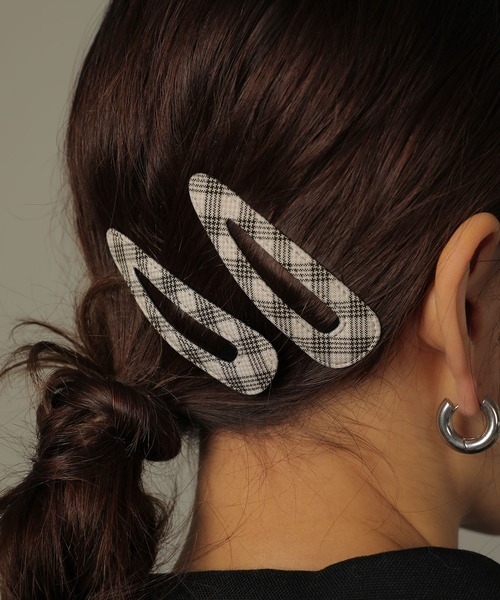 ヘアピン チェック柄 パッチンピン スリーピン : ZOZOTOWN Yahoo