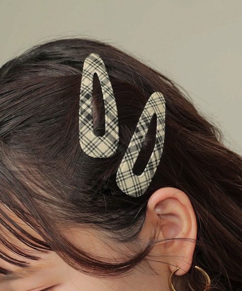 ヘアピン チェック柄 パッチンピン スリーピン : ZOZOTOWN Yahoo