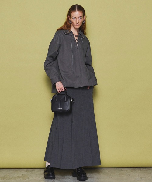 MAISON SPECIAL ブラウス シャツ Lace Up Oversize Pullover