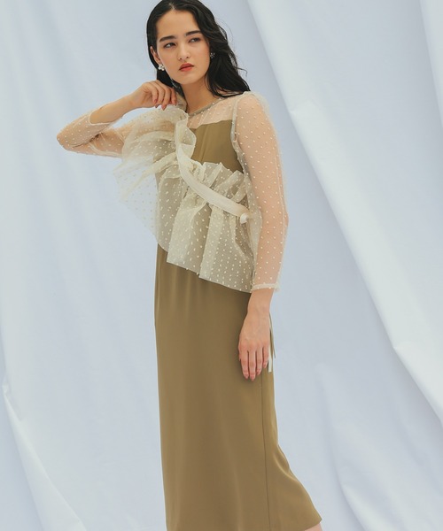 haremode メニーウェイラッフルケープドレス haremode（ハレモード） ドレス メニーウェイラッフルケープ