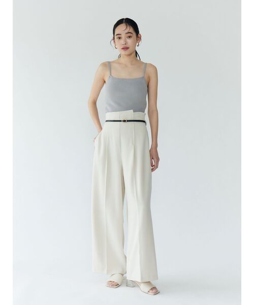 LAGUNAMOON（ラグナムーン） パンツ バイカラーベルトパンツ