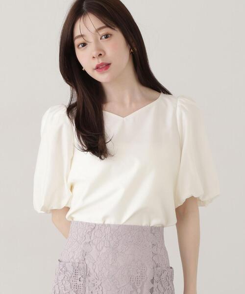 leur logette - Leurlogette バルーン フリル 天竺ブラウス leur logette (Women)のシャツ・ブラウス | レディース | 三越
