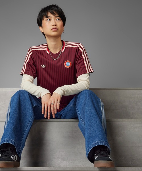 adidas FCバイエルン テラスアイコン ジャージー アディダス FCバイエルン テラスアイコン トラックトップ
