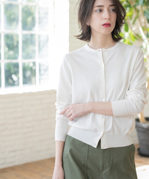 PRISTINE ルームウェア オーガニックコットンクルーネックカーディガン M 楽天市場】PeopleTree オーガニックコットン ニットベーシック