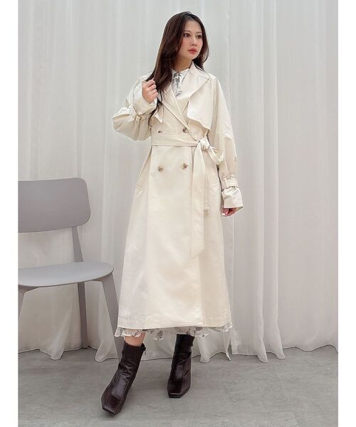 【新品】MERCURY DUO 袖バルーントレンチコート MERCURYDUO トレンチコート コート 袖バルーントレンチコート